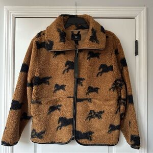 *Last One* House of Harlow 1960 Horse Print Fleece Jacket